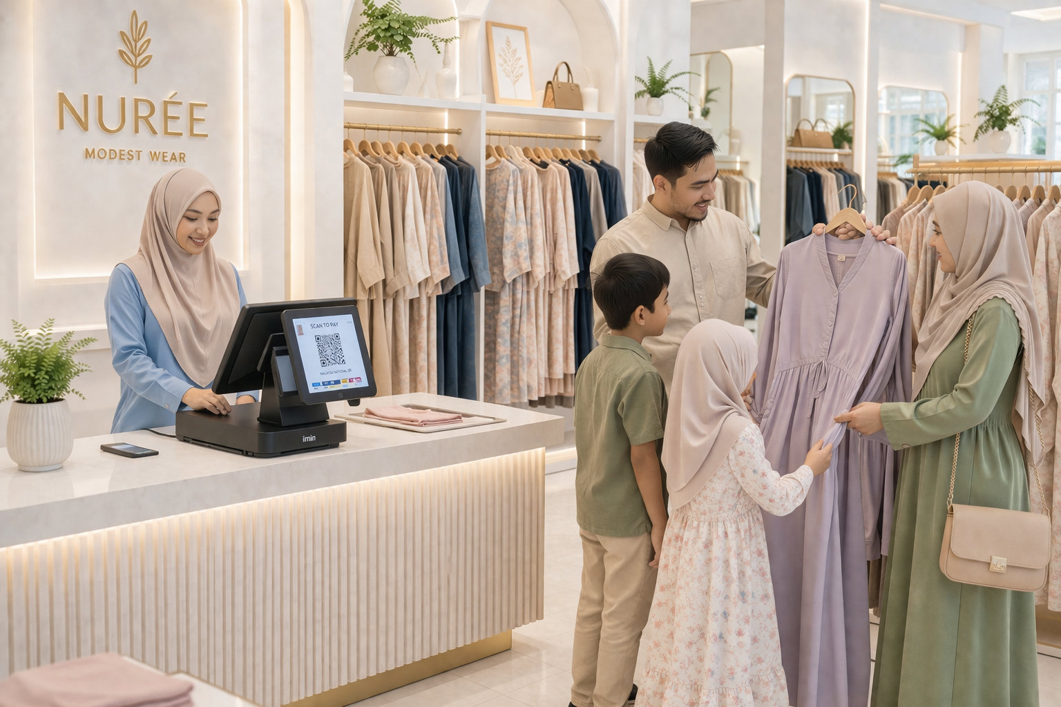 Examples of Premises-style operations such as boutiques, Muslimah spas, and barbershops